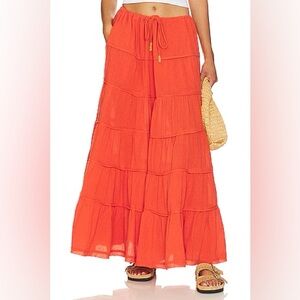 Free People Simply Smitten Maxi Skirt in Zesty - Size S